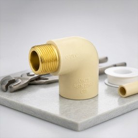 C-PVC 90 Brass Elbow (Male)